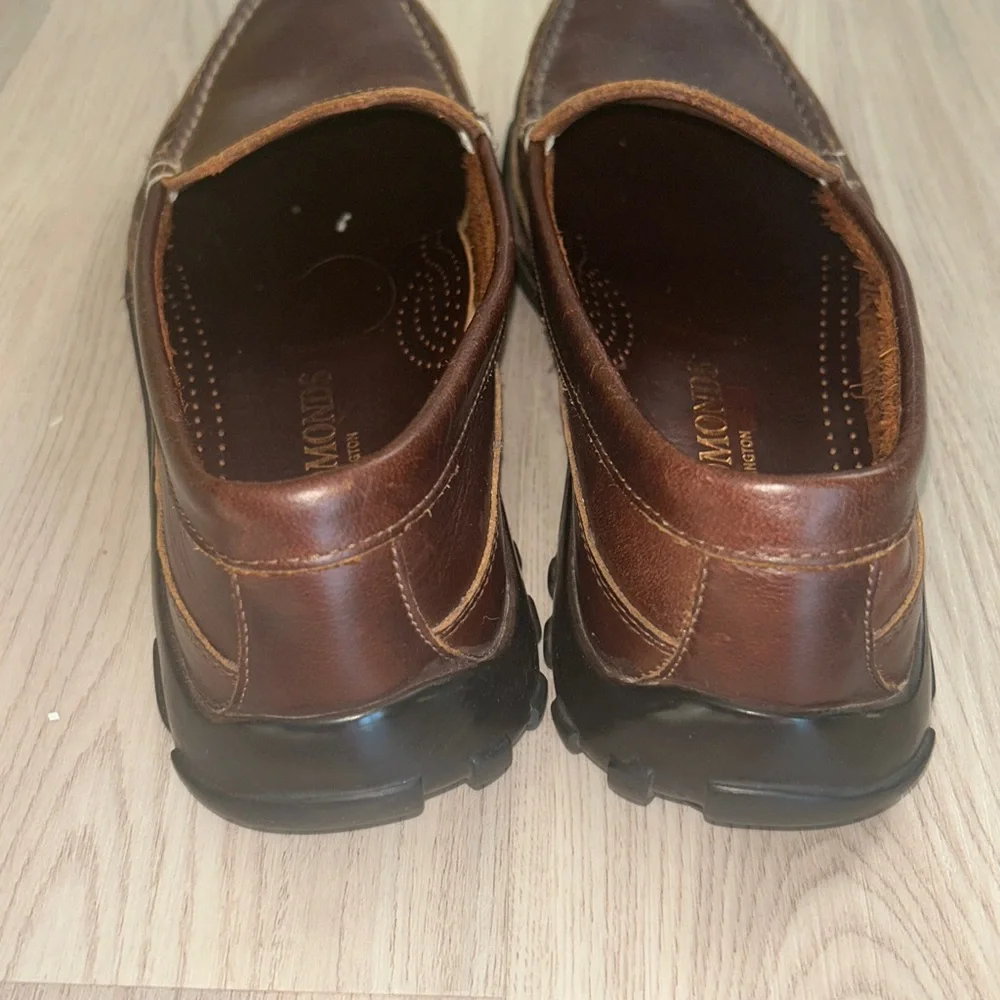 Allen Edmonds Leather Boulder Venetian Moccasins 7.5D Brown Driving Loafers